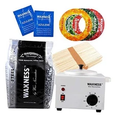 Barbero Grooming Men Stripless Waxing Kit with Big 2.2 Pound Wax Bag 