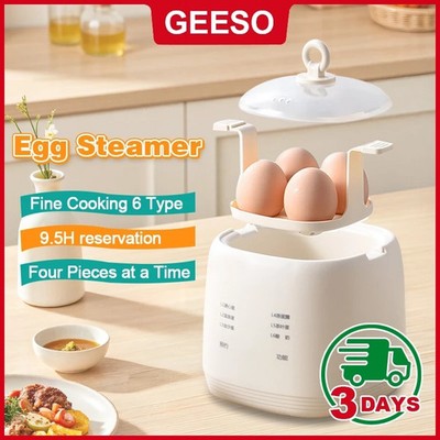 GEESO Electric Egg Boiler Egg Cooker 200W 4 Egg Boiler Capacity Automatic Quick