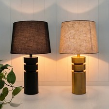 3 Way Dimmable Nightstand Lamps With Fabric shade For Bedroom,Office,Living Room