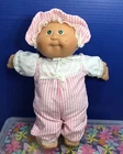 Cabbage Patch Kids Preemie Bald Green Eyes 1985 Original Pink Outfit