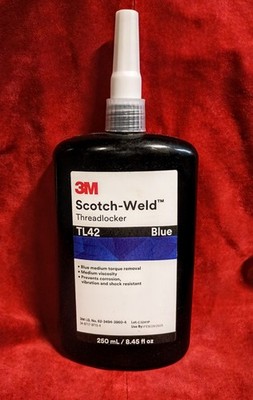 3M  Scotch-Weld  Threadlocker TL42 Blue, 8.45 fl oz/250 mL Bottle Exp 2/28/25