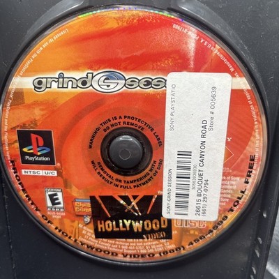 PS1 Grind Session Skating Skateboard Disc Only Hollywood Video Case and Stamp