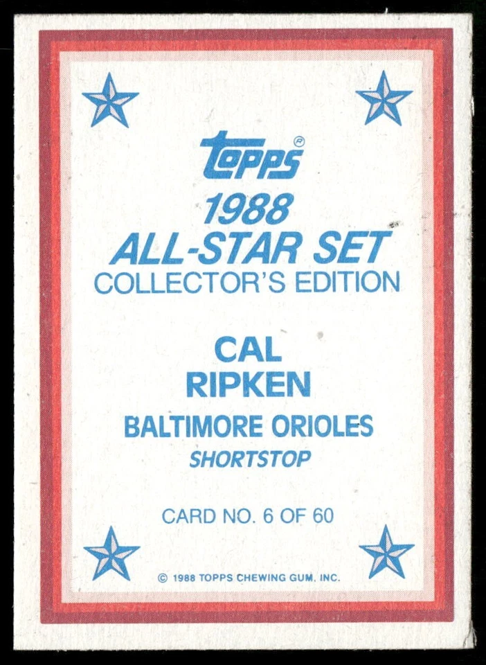 Juego completo de envíos brillantes Topps Baseball All-Star 1988 (60) Foto 3 de 4