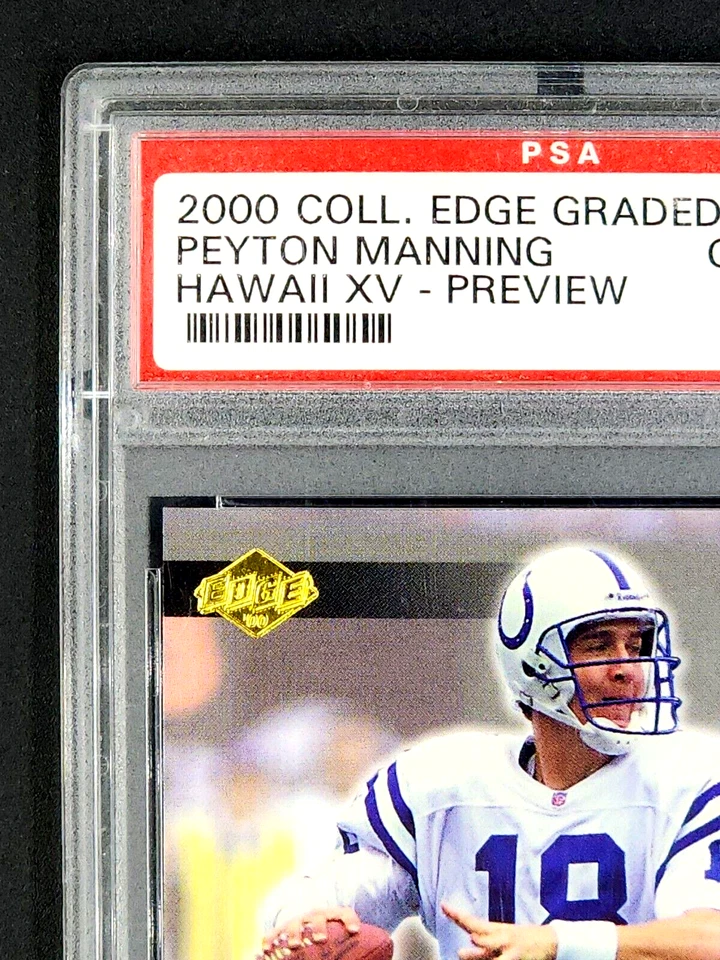 Collector's Edge 2000 graduado Hawaii XV promoción PM Peyton Manning Salón de la fama PSA 10 POP 37 Foto 4 de 4