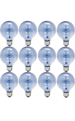 #ad *** 12 BULBS***GE 11676 Reveal 40W G25 Globe Bulb E26 Medium Soft White $29.99