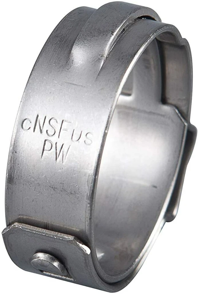 100 PCS EFIELD 1-Inch Stainless Steel PEX Cinch Clamp Rings for PEX Tubing/Pipe - Image 2 of 3