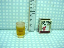 Miniature Pretzels Box & Beer Mug FA11164 Non-Edible No Liquid 1/12th Scale