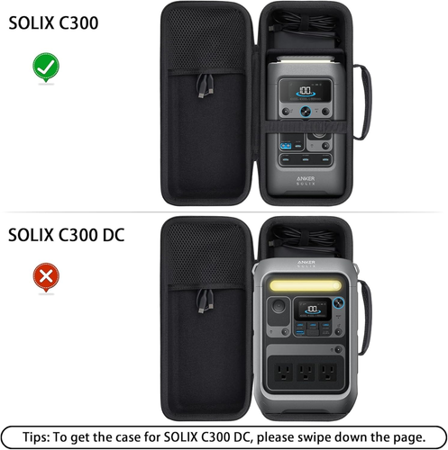 Co2Crea Durable Hard Case for Anker SOLIX C300 Power Station 288Wh - 第 2/14 張圖片
