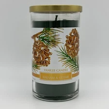 Yankee Candle BALSAM & CEDAR Medium 12 oz Tumbler Special Holiday Edition Label