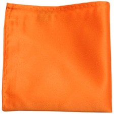 New men's polyester solid orange hankie pocket square formal wedding party prom
