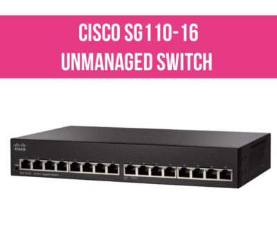 Cisco SG110-16 Unmanaged Switch | 16 Gigabit Ethernet (GbE) Ports