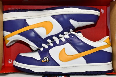 Nike Dunk Low LA Lakers Del Sol 2004 Style # 309431-751 Size