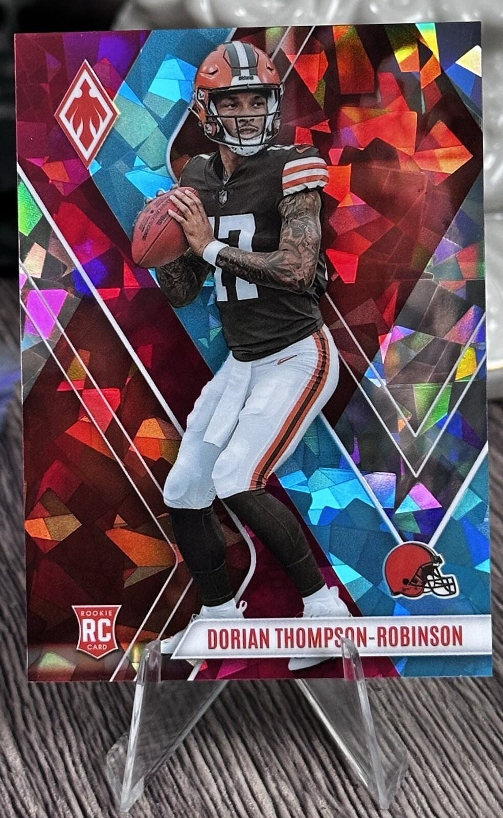 2023 Panini Phoenix Football Dorian Thompson Robinson #124 RC Fire & Ice /50