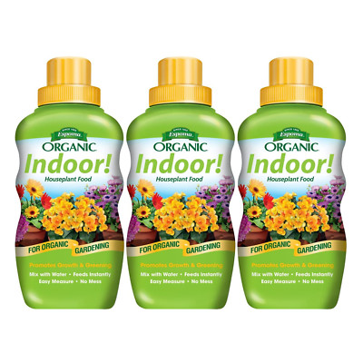Espoma Organic Indoor! Plant Food for Large & Small Houseplants, 8oz (3 Pack)