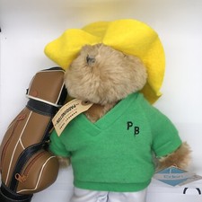 1986 Paddington bear with golf bag and tags