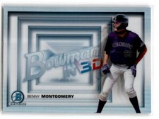2022 Bowman #B3D-19 Benny Montgomery Bowman in 3D Colorado Rockies