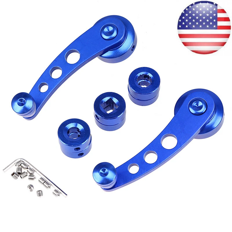Adaptador de controlador superior y inferior de manivela de ventana manual para la mayoría de los automóviles azul Foto 2 de 4