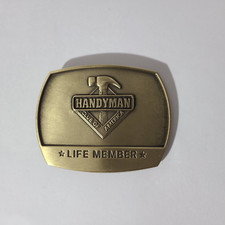 Vintage 1996 Handyman Club of America Life Member Belt Buckle