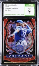 2021 Panini Chronicles Crusade #12 Vladimir Guerrero Jr. /199 Ruby Wave CSG 9