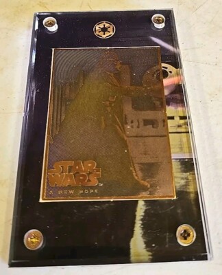 Star Wars Trilogy 24k Gold Collectibles A New Hope Complete 5 Card