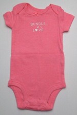 Infant Baby Girls Newborn Carter's Bundle of Love Pink Short Sleeve Shirt
