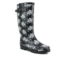 Womens Adjustable Calf Wellies Waterproof Ladies Festival Rain Wellington Boots