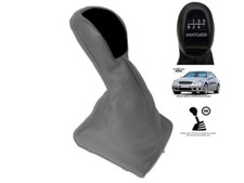 SCHALTKNAUF F&Uuml;R MERCEDES CLK W209 SCHALTMANSCHETTE GRAU 5 GANG AVANTGARDE EMBLEM