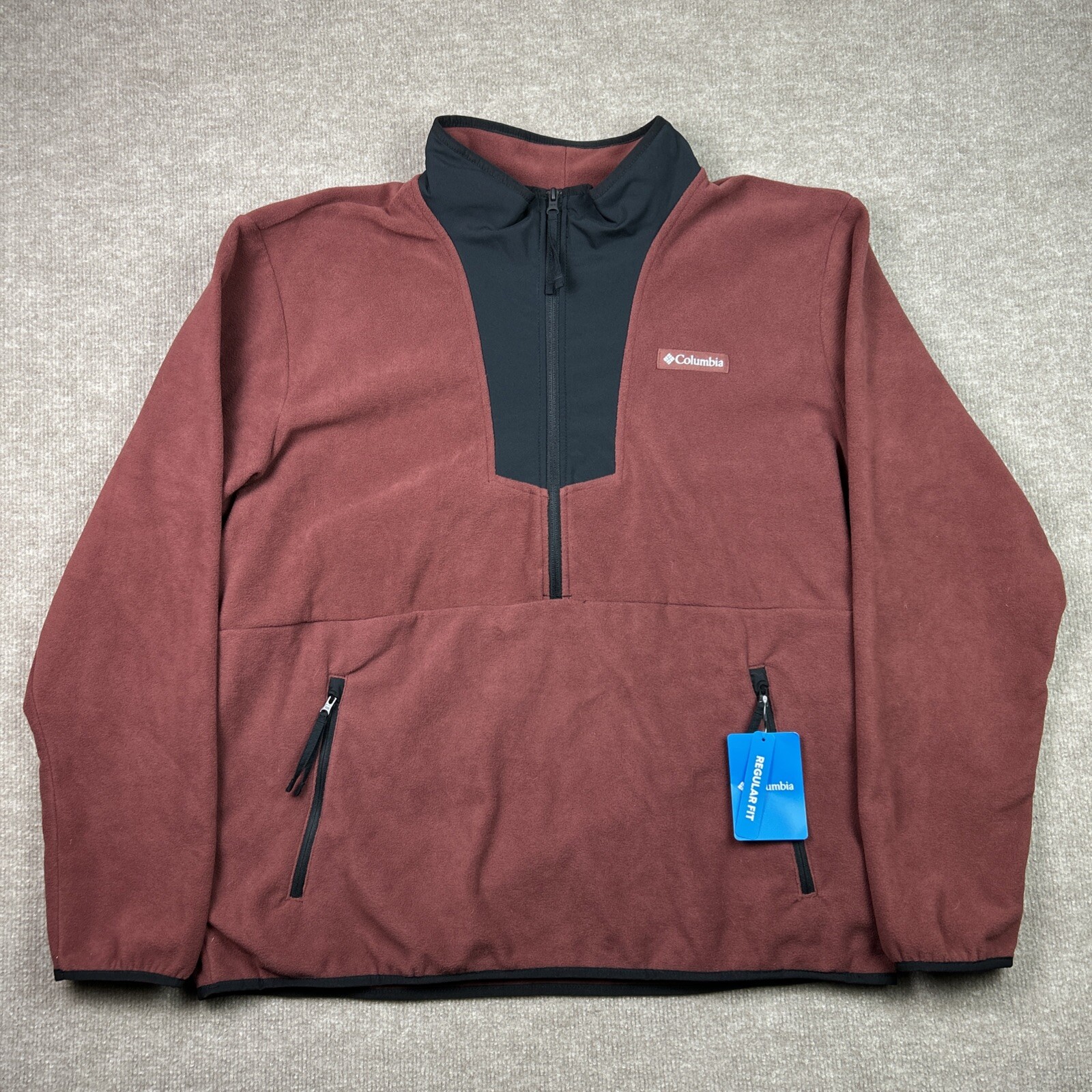 Columbia Red Fleece Hiking Jacket XL