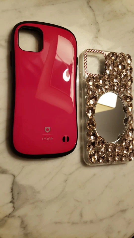 ЛОТ ИЗ 2 Iphone 11 Pro max чехол совершенно новый HOT розовый и зеркало чехол с BLING - Изображение 3 из 4