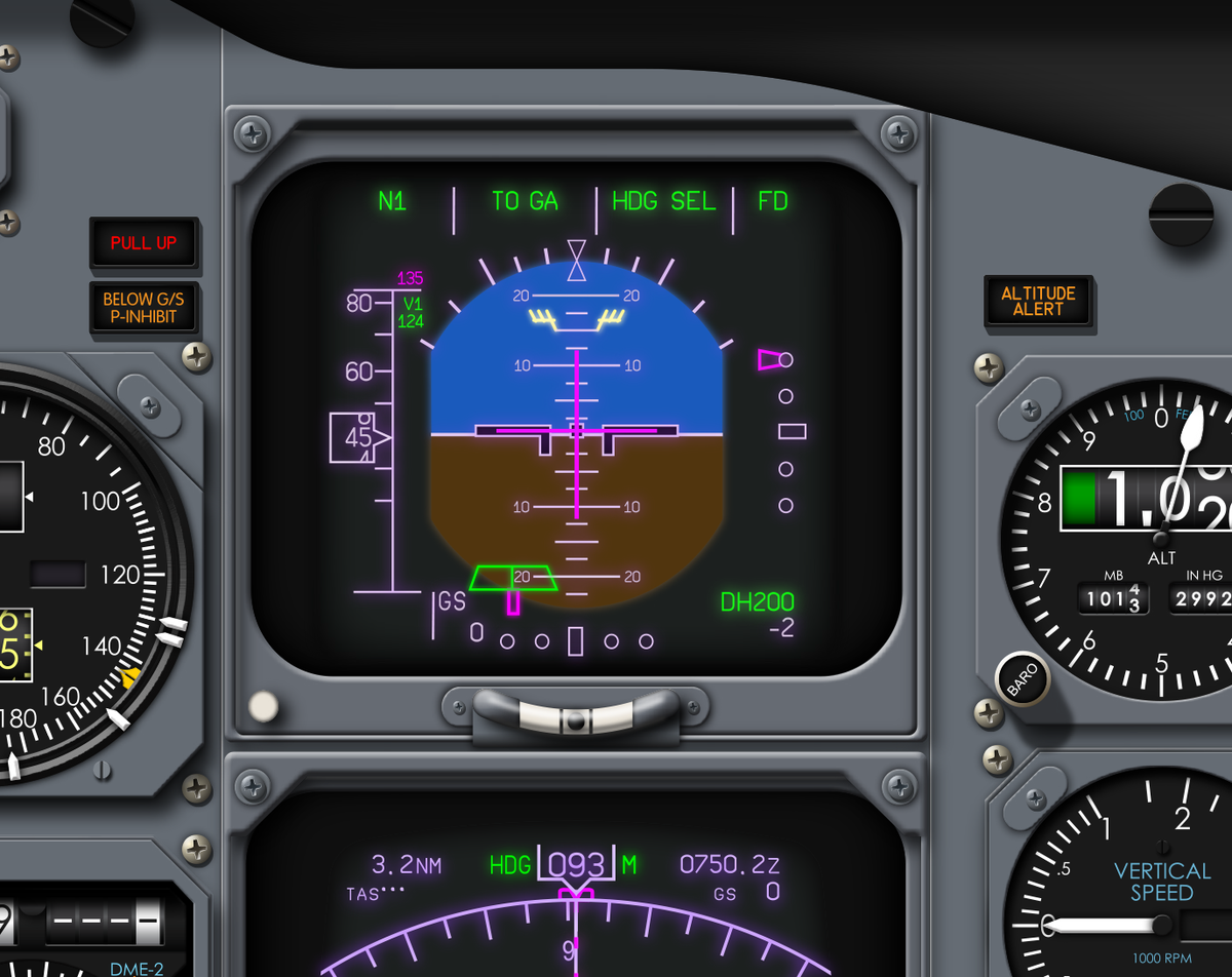 オーダーページ Boeing 737 300/500 EFIS Cockpit Poster - Classic 737 Cockpit