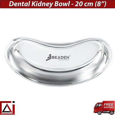 Stainless Steel Kidney Form Tray Bowl - Medical Dental Instrument, 18x11x2mm, For Procedures & Organization