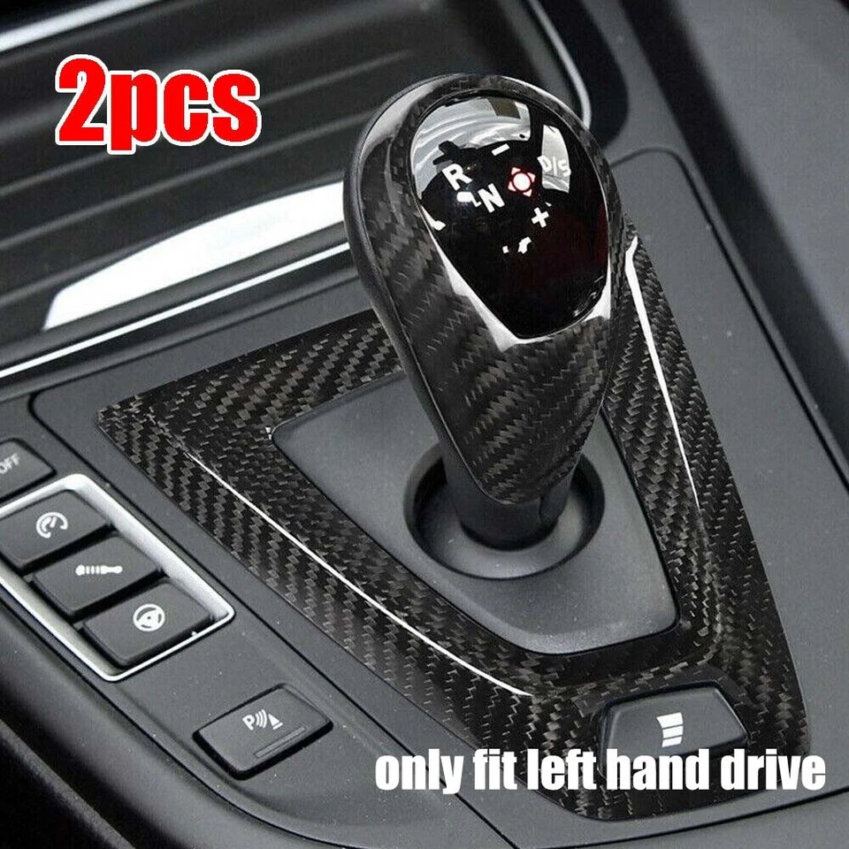 For Bmw M3 F80 M4 F82 Real Carbon Fiber Interior Gear Box Shift Knob Cove Trim - Image 3 of 4