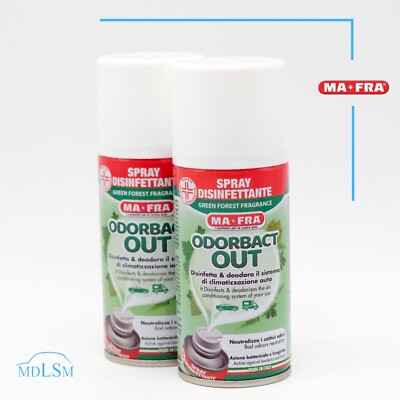 MAFRA ODORBACT GREEN FOREST PRESIDIO MEDICO DISINFETTA E DEODORA INTERNI AUTO X2