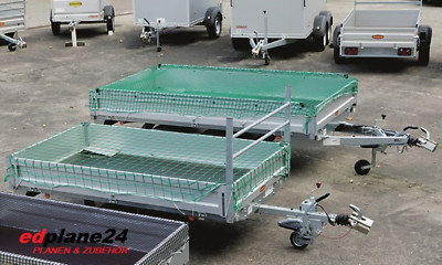 Anhängernetz 1,50 x 2,20 m grün 45 mm Maschen incl.Spannleine  Abdecknetz Netz