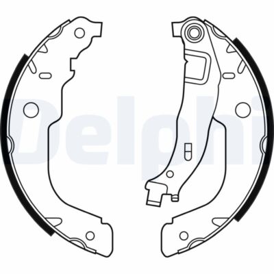 DELPHI LS2000 Bremsbackensatz für CITROËN,DS,PEUGEOT