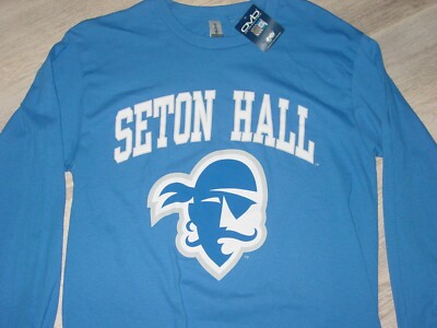 SETON HALL  University  PIRATES  long sleeve  T-Shirt NWT NEW  sz....    LARGE