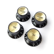 Perillas reflectoras campana sombrero superior - tono de volumen para Gibson y Epiphone - negro dorado