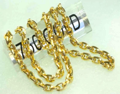 63 cm Halskette 750 Gelbgold 18 KT Gold Kette Herrenkette (24g)👍EDLER LUXUS - Bild 1 von 4