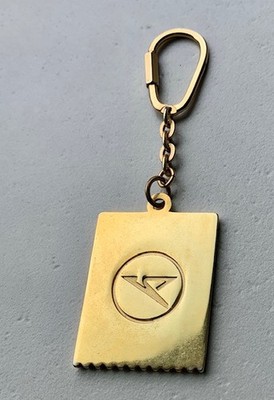 CONDOR Flugdienst - Schlüsselanhänger als Bordschein- Goldfarbig -Vintage - TOP