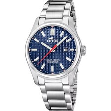 Orologio Uomo Lotus 19060/4 Solo Tempo In Acciaio Con Quadrante Blu