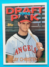 1995 TOPPS #473 McKAY CHRISTENSEN 1994 #1 DRAFT PICK CALIFORNIA ANGELS NEAR MINT