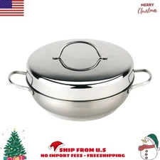 Demeyere Resto 4-pc Stainless Steel Stovetop Smoker Set Cookware Pots with 3-lay