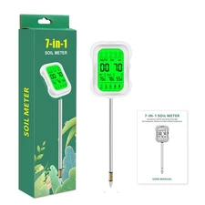 7-in-1 Digital Soil Tester, pH Meter Moisture Temperature Fertility Detector