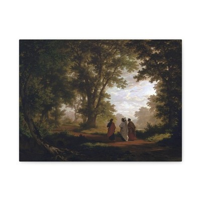 Road to Emmaus by Robert Zund, Stretched Canvas Art Classic RESTORED Print