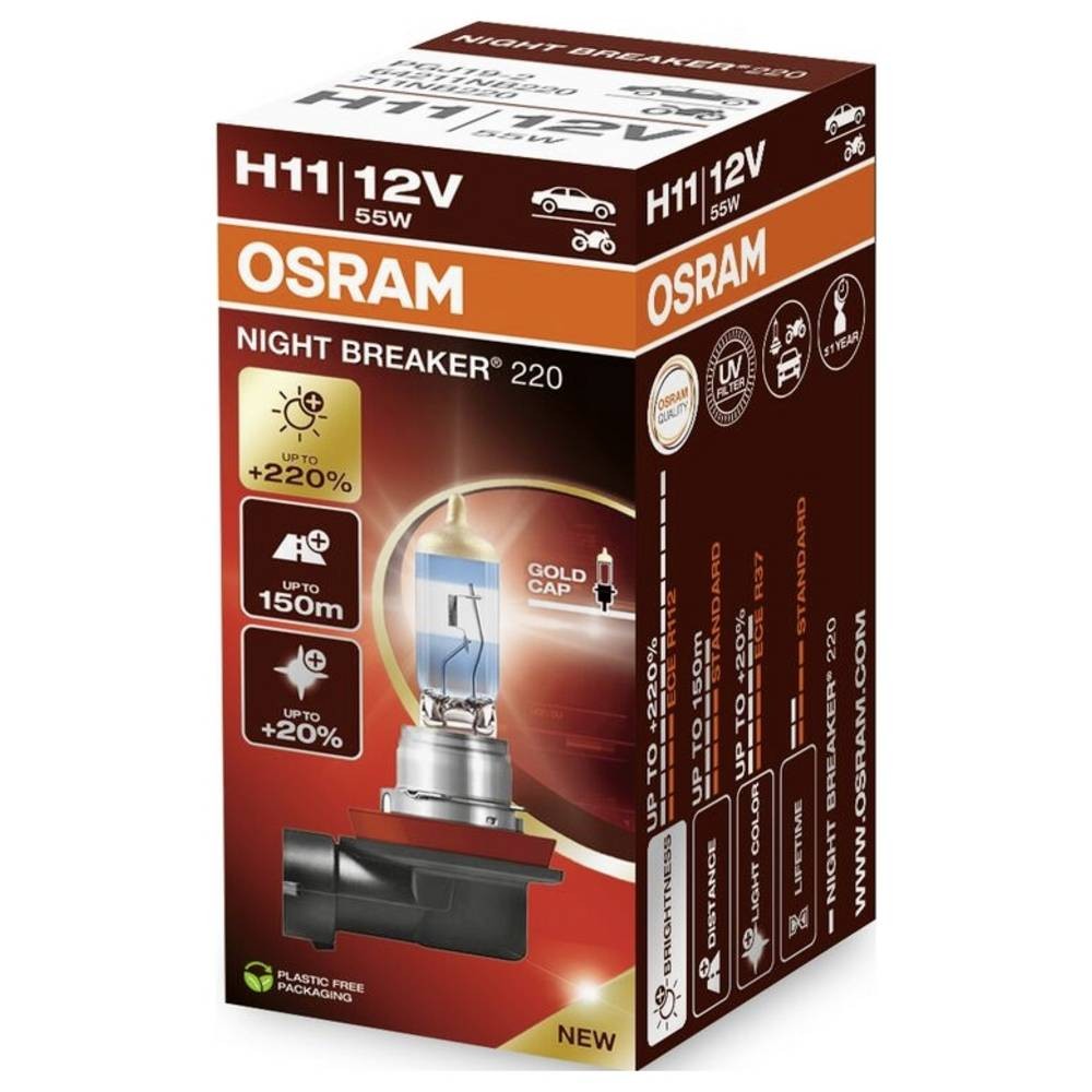 Ampoule Osram 64211NB220 halogène à haute intensité pour phares antibrouillard - 2