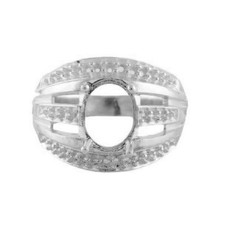 Semi Mount Ring 11x9 Mm Oval Shape Cocktail Wedding Ring 925 Sterling Silver