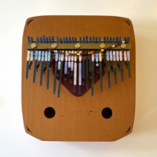 Mugen Analogue Wooden Kalimba Thumb Piano with Two Sound Holes, Metal Tines