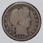 1897-O 25c Silver Barber Quarter - Full Rim Better Date - VG - SKU-Z6526