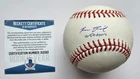 Ryan Pepiot ‘Go Dodgers’ Signed Auto OML Baseball Beckett COA Rays