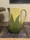 Shawnee Pottery Corn Pitcher– Green & Yellow Ear of Corn – Vintage Kitchenware
